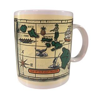 Map Of Hawaiian Islands Coffee Cup Mug Island Treasures